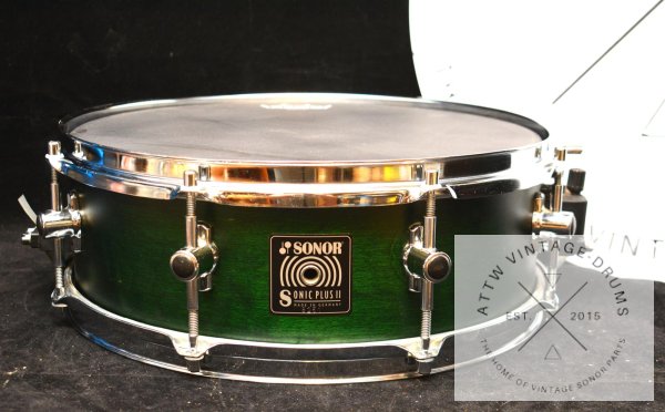 Sonor Sonic Plus II Snare - Emerald Green- 8 Lug (SD II 1405)