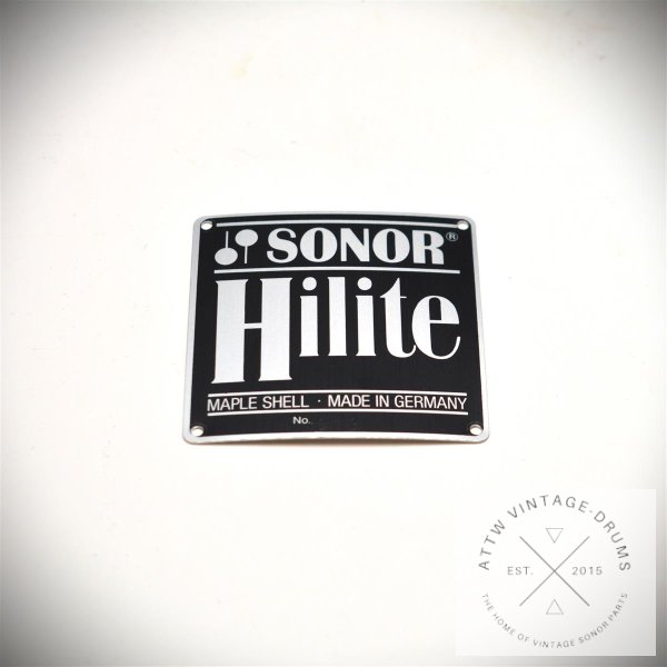 Sonor Badge "HiLite" - Reproduktion 5x5 cm - mit S/N 0815
